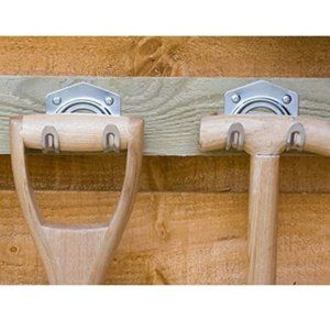 6 Pk, Galvanized Garage & Garden Hooks